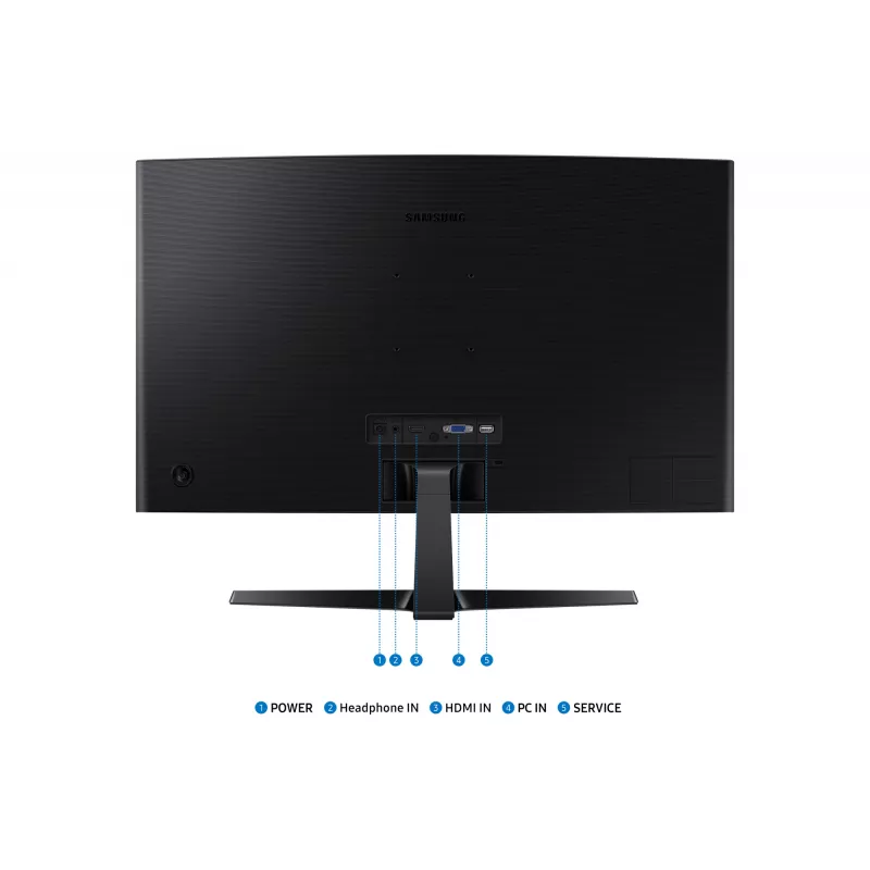 Monitor Samsung 27 Zoll S36GD Full HD (1920×1080), VA LCD, 100 Hz, 4 ms, 1800R Curved, HDMI & VGA, VESA 75x75, Schwarz