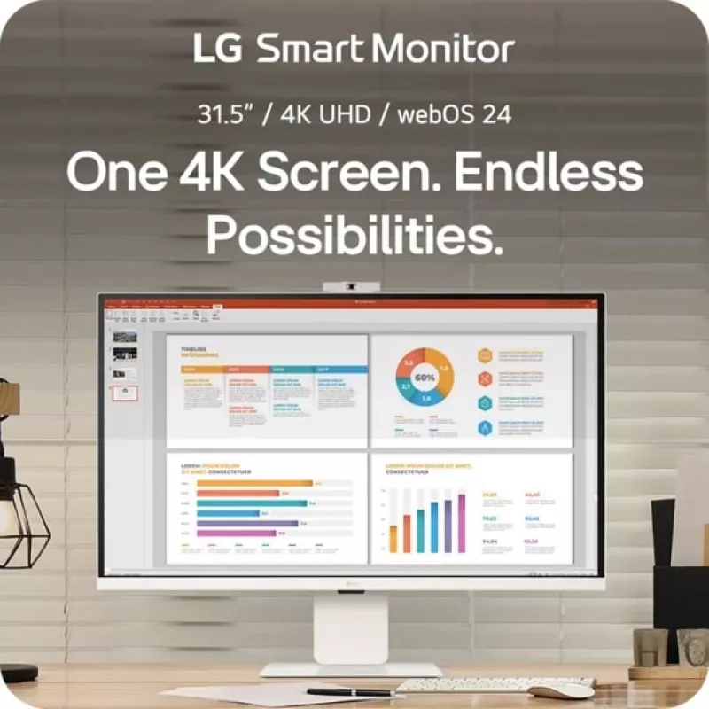 LG 32U850SA-W Computermonitor 80 cm (31,5 Zoll) 3840 x 2160 Pixel 4K Ultra HD LED Weiß