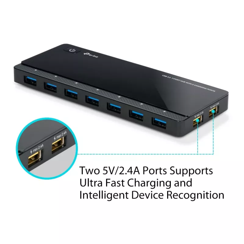 TP-Link UH720 USB 3.2 Gen 1 (3.1 Gen 1) Micro-B 5000 Mbit/s Schwarz