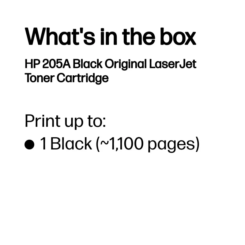 HP 205A Schwarz Original LaserJet Tonerkartusche, 1100 Seiten, Schwarz, 1 Stück