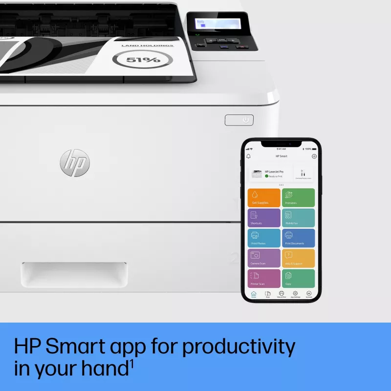 HP LaserJet Pro 4002dn Drucker, Laser, 1200 x 1200 DPI, A4, 40 ppm, Duplexdruck, Weiß