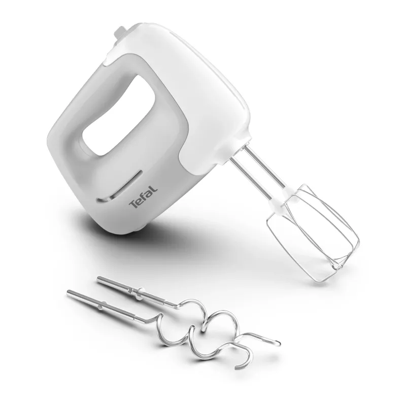 Handmixer Tefal Prep'Mix HT450B — 450 W, 5 Geschwindigkeiten, Turbo, Metallrührbesen, weiß