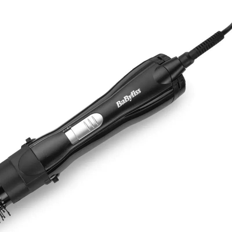 Glättbürste BABYLISS AS82E — keramische Heizung, 800 W, 2 Heizstufen, 2 Bürstenaufsätze, 2 m Drehkabel, schwarz