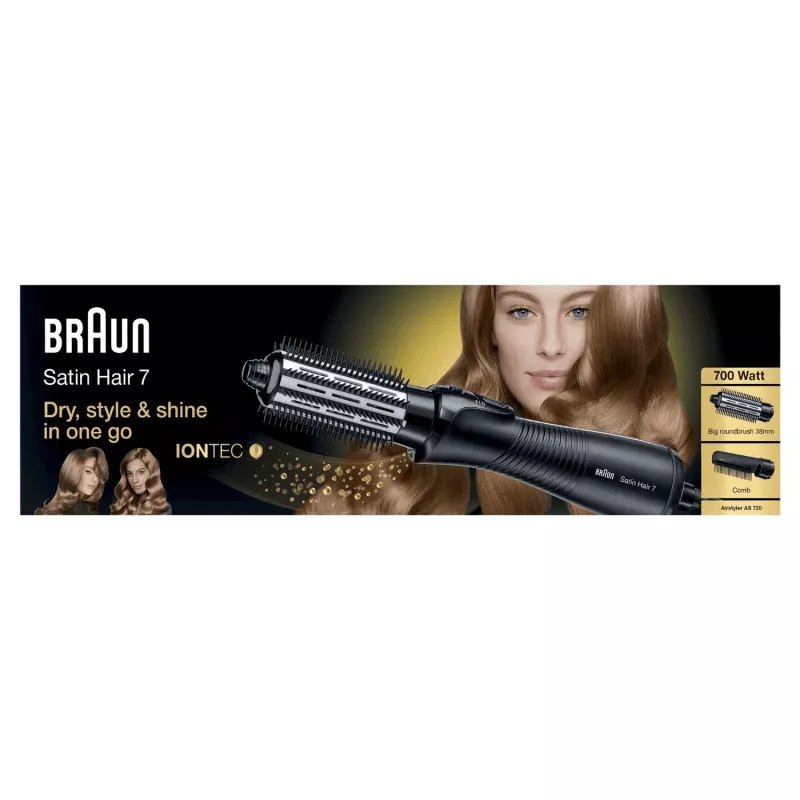 Braun Satin Hair 7 AS720 Heißluftbürste Warm Schwarz 700 W 2 m