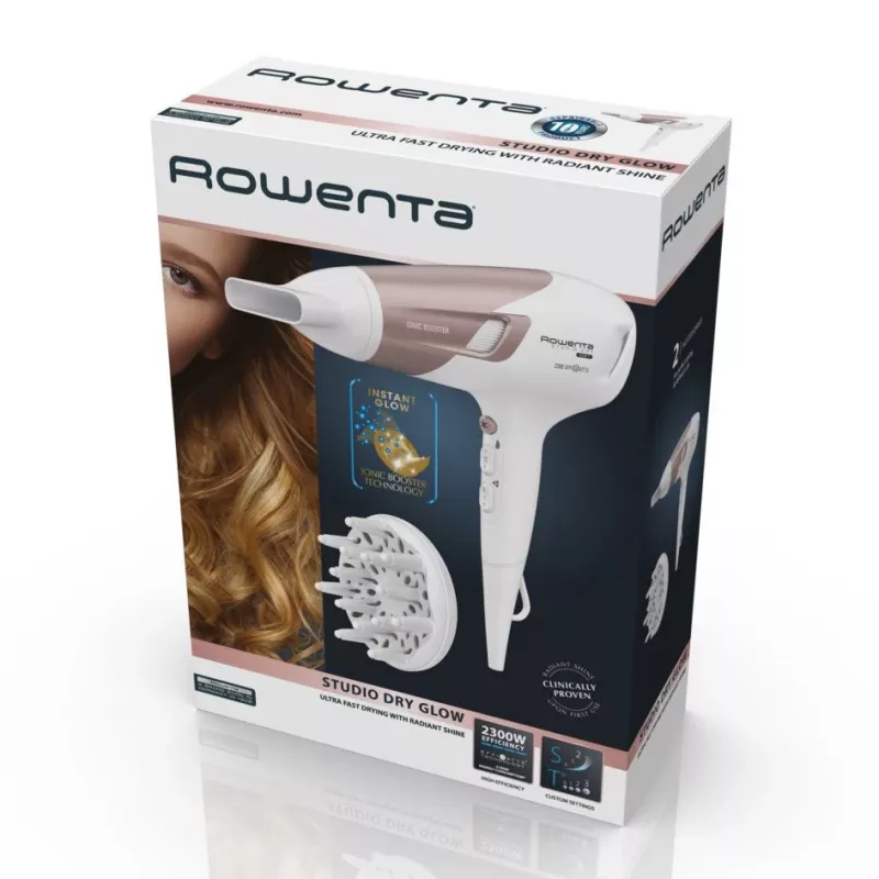 Rowenta Studio Dry CV5830 Haartrockner 2300 W Beige, Weiß