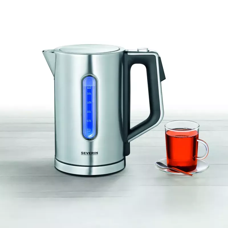 Elektrischer Wasserkocher Severin 1.7 L 3000 W Schwarz Edelstahl
