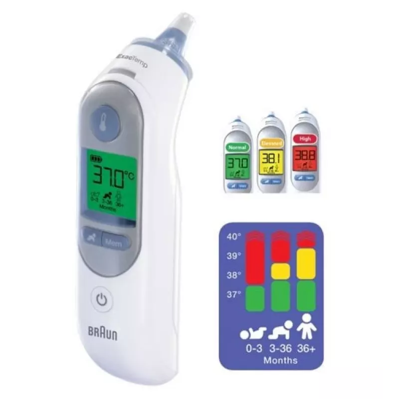 Braun ThermoScan 7 Fernmessung Weiß Ohr
