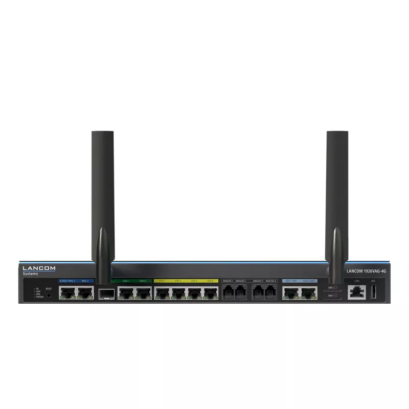 Router LANCOM 1926VAG-4G Schwarz 1U Metall Externe Antenne