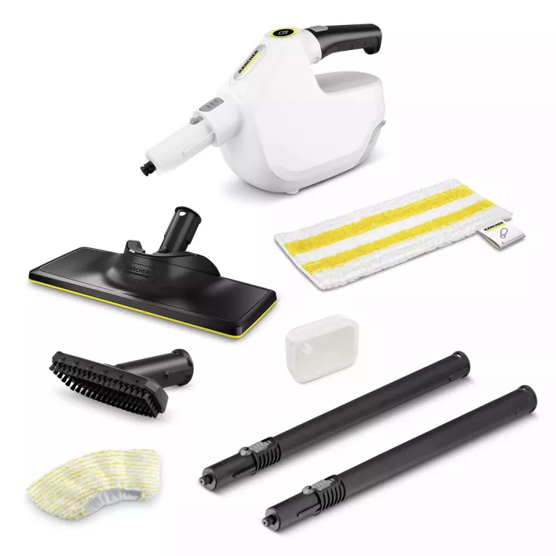 Tragbarer Dampfreiniger Karcher SC 1 Multi & Up — 0,2 l, 1300 W, 3 bar, 5 m Kabel, gelb