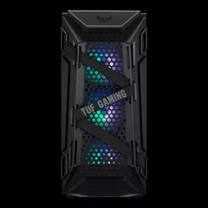 PC-Gehäuse ASUS TUF GAMING CASE GT301 — Midi-Tower ATX, gehärtetes Glas, 3x120mm Frontlüfter, 1x120mm Rücklüfter, unterstützt ATX/Micro-ATX/Mini-ATX
