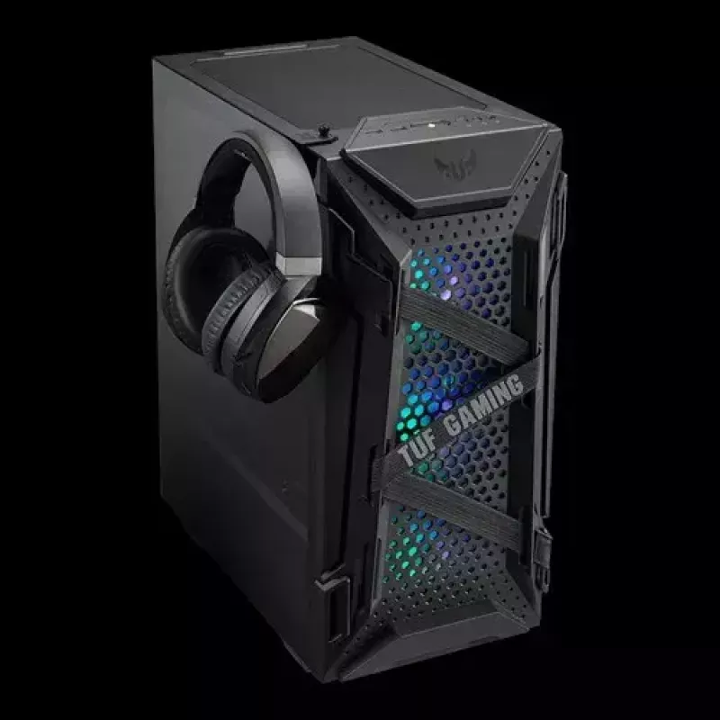 PC-Gehäuse ASUS TUF GAMING CASE GT301 — Midi-Tower ATX, gehärtetes Glas, 3x120mm Frontlüfter, 1x120mm Rücklüfter, unterstützt ATX/Micro-ATX/Mini-ATX