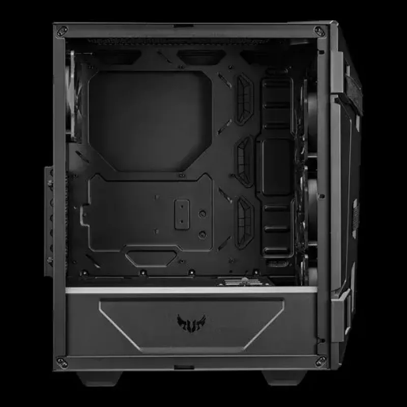 PC-Gehäuse ASUS TUF GAMING CASE GT301 — Midi-Tower ATX, gehärtetes Glas, 3x120mm Frontlüfter, 1x120mm Rücklüfter, unterstützt ATX/Micro-ATX/Mini-ATX