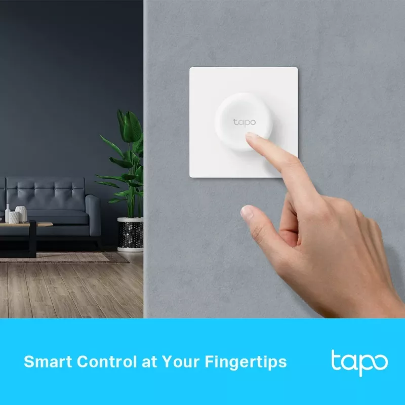 TP-Link Tapo Smart Remote Dimmer Switch, Smart-Dimmer, Extern, Tasten, Drehregler, Weiß, 886 - 922 MHz, Batterie