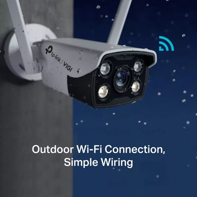 TP-Link VIGI 4MP Outdoor Full-Color Wi-Fi Bullet Netzwerkkamera