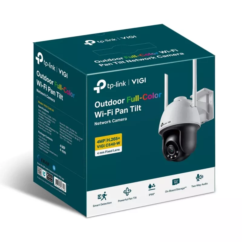 TP-Link VIGI 4MP Außenbereich Full-Color Wi-Fi Pan Tilt Netzwerkkamera