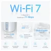 TP-Link BE9300 Whole Home Mesh Wi-Fi 7 System (Tri-Band), Weiß
