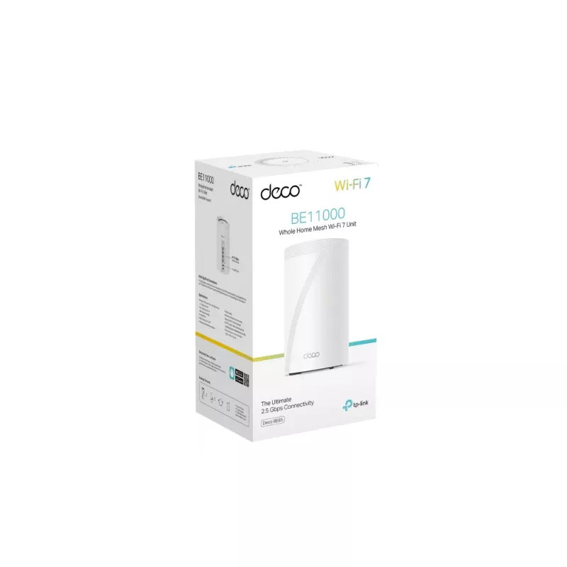 TP-Link BE9300 Whole Home Mesh Wi-Fi 7 Einheit (Tri-Band), Weiß, Intern, Mesh-System, Tri-Band (2,4 GHz / 5 GHz / 6 GHz), Wi-Fi 7 (802.11be), 11000 Mbit/s