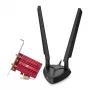 TP-Link AXE5400 Wi-Fi 6E Bluetooth 5.2 PCIe-Adapter, intern, Wireless, PCI Express, WLAN / Bluetooth, 5400 Mbit/s, Schwarz, Rot