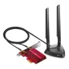 TP-Link AXE5400 Wi-Fi 6E Bluetooth 5.2 PCIe-Adapter, intern, Wireless, PCI Express, WLAN / Bluetooth, 5400 Mbit/s, Schwarz, Rot