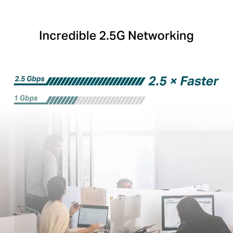 TP-Link 2.5 Gigabit PCIe Netzwerkadapter, intern, kabelgebunden, PCI Express, Ethernet, 2500 Mbit/s, Schwarz, Grau