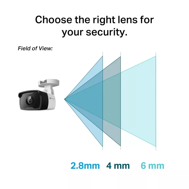 TP-Link VIGI C340I 2.8MM Überwachungskamera Bullet IP Sicherheitskamera Außenbereich 2560 x 1440 Pixel Decke/Wand/Stange