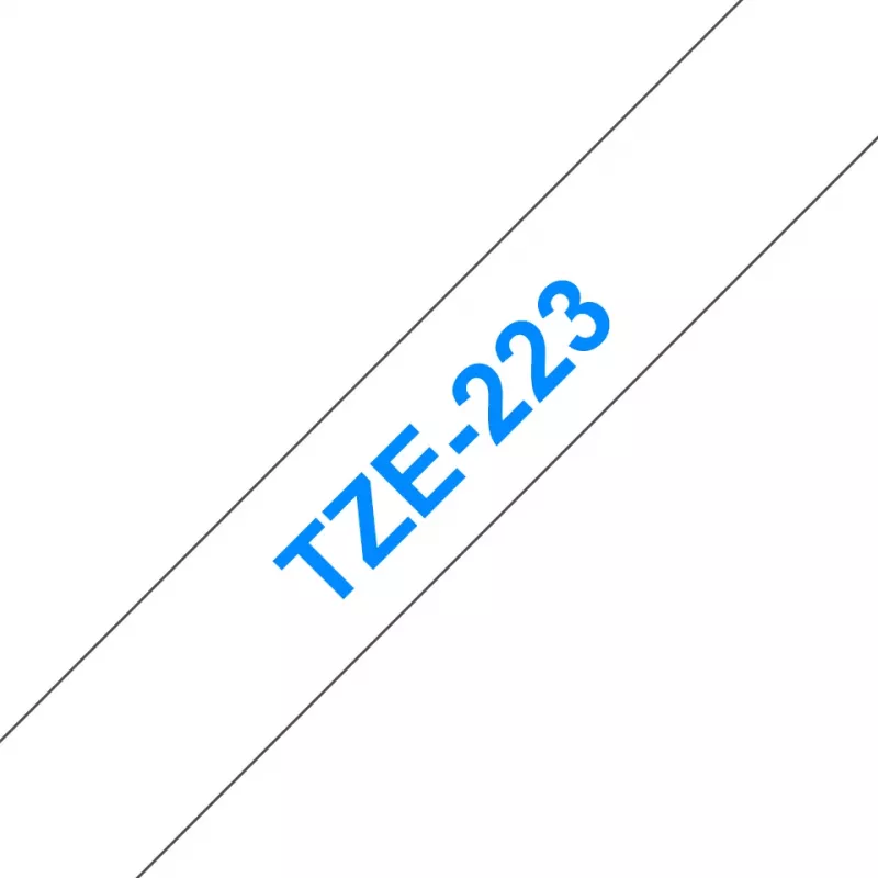 Laminierband Brother TZe223 9mm blau auf weiß