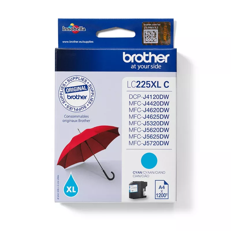 Brother LC225XLC Tintenpatrone 1 St. Original Hochleistung (XL) Cyan