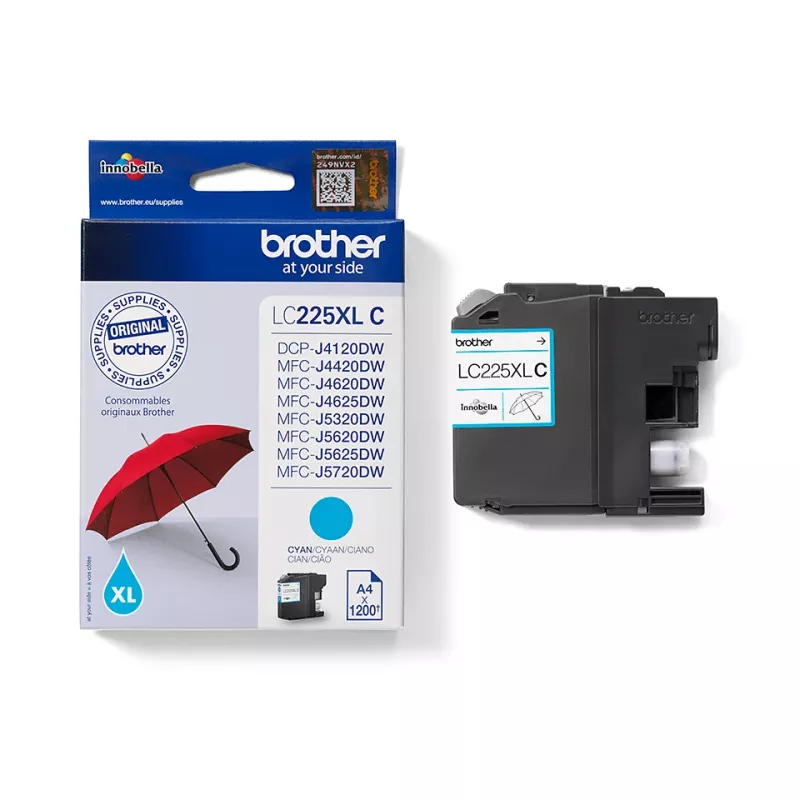 Brother LC225XLC Tintenpatrone 1 St. Original Hochleistung (XL) Cyan