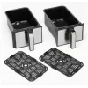 Kenwood HFM20.000MB Fritteuse Doppelt 8 L Freistehend 1700 W Heißluftfritteuse Schwarz