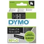 Original DYMO D1 Etiketten | Weiße Schrift auf schwarzem Band | 12 mm x 7 m | Selbstklebende Etiketten für LabelManager Etikettendrucker | Hergestellt in Europa
