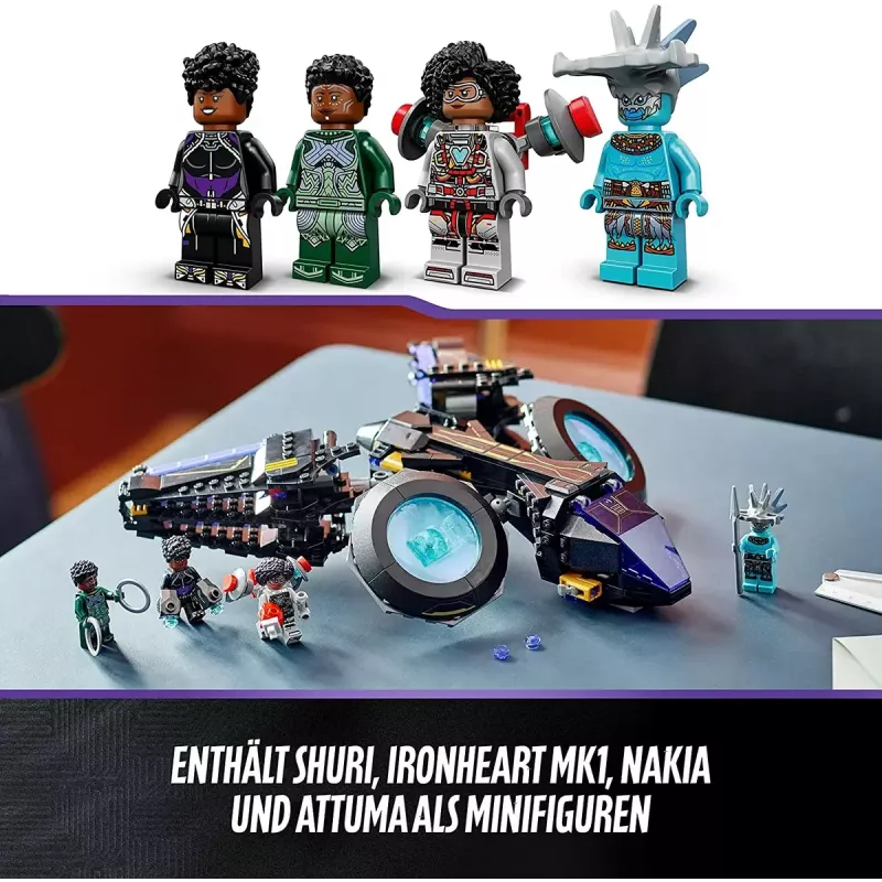 LEGO Marvel Set 76211 Shuris Schiff — baubares Spielset mit Minifiguren