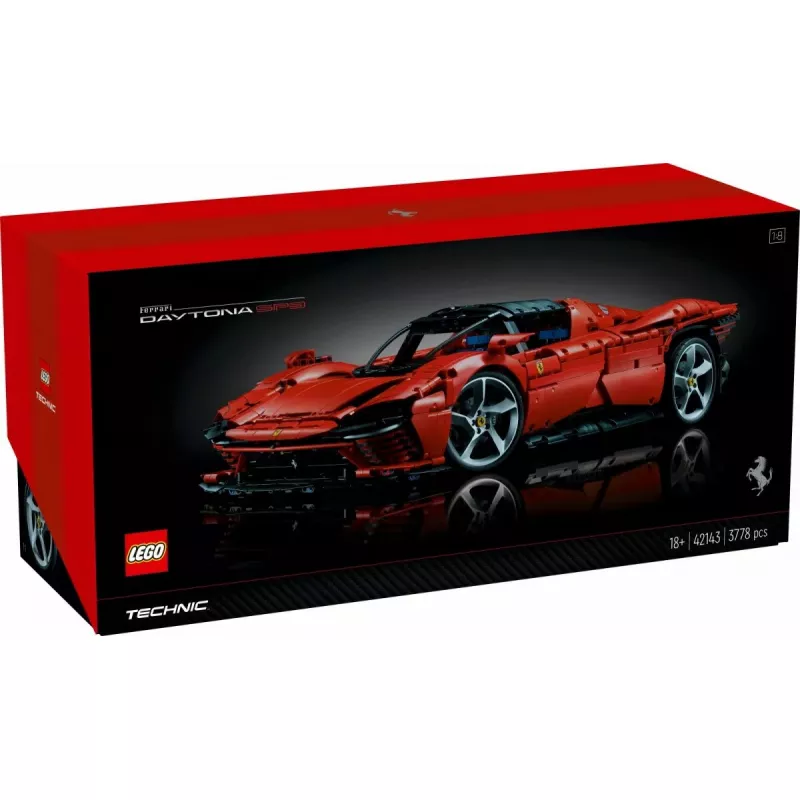LEGO Technic Bausatz Ferrari Daytona SP3 im Maßstab 1:8, 3 778 Teile, rot, 6,99 kg