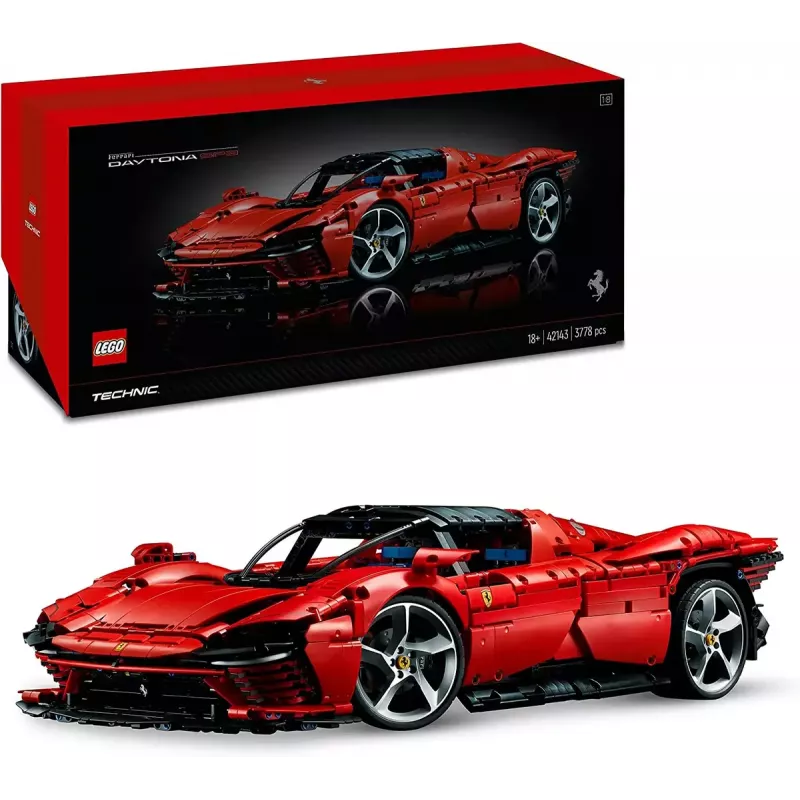 LEGO Technic Bausatz Ferrari Daytona SP3 im Maßstab 1:8, 3 778 Teile, rot, 6,99 kg