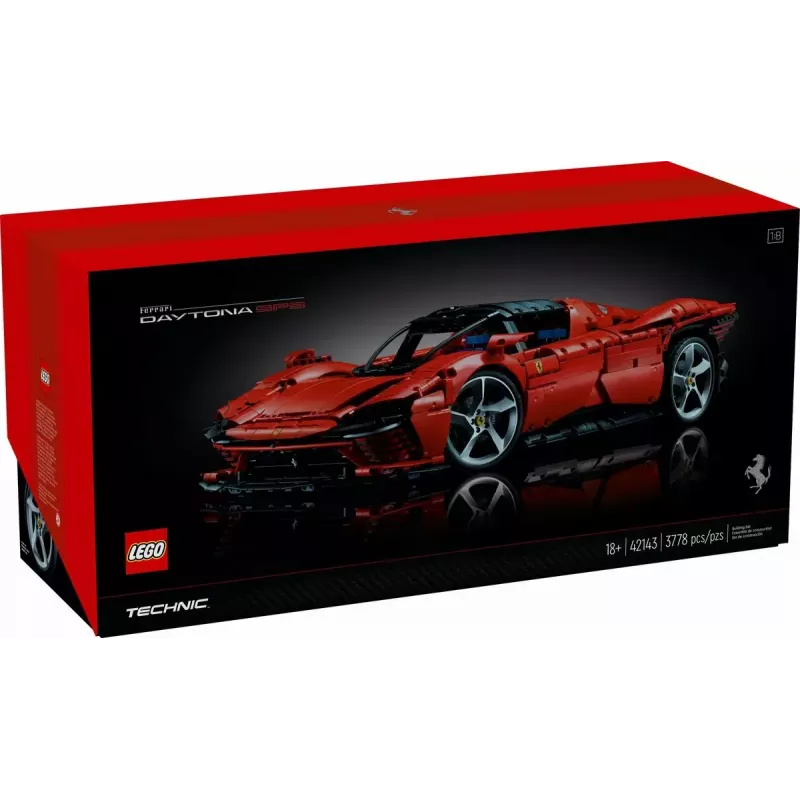LEGO Technic Bausatz Ferrari Daytona SP3 im Maßstab 1:8, 3 778 Teile, rot, 6,99 kg