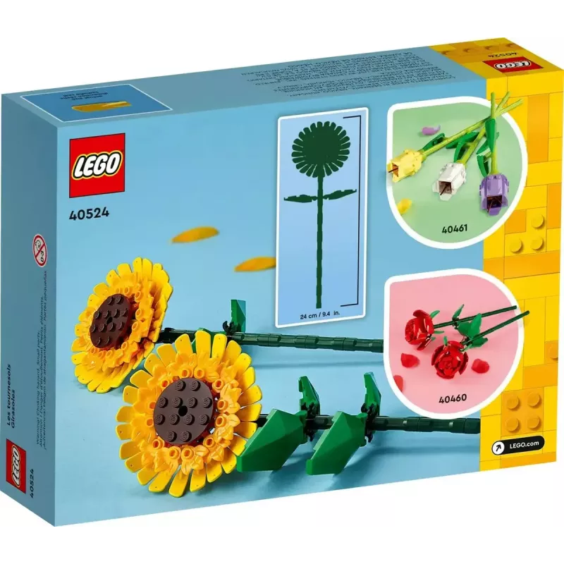 LEGO Botanical Collection 40524 Legendäre Sonnenblumen Bauset – 191 Teile, Ausstellungsmodell 250 mm Höhe
