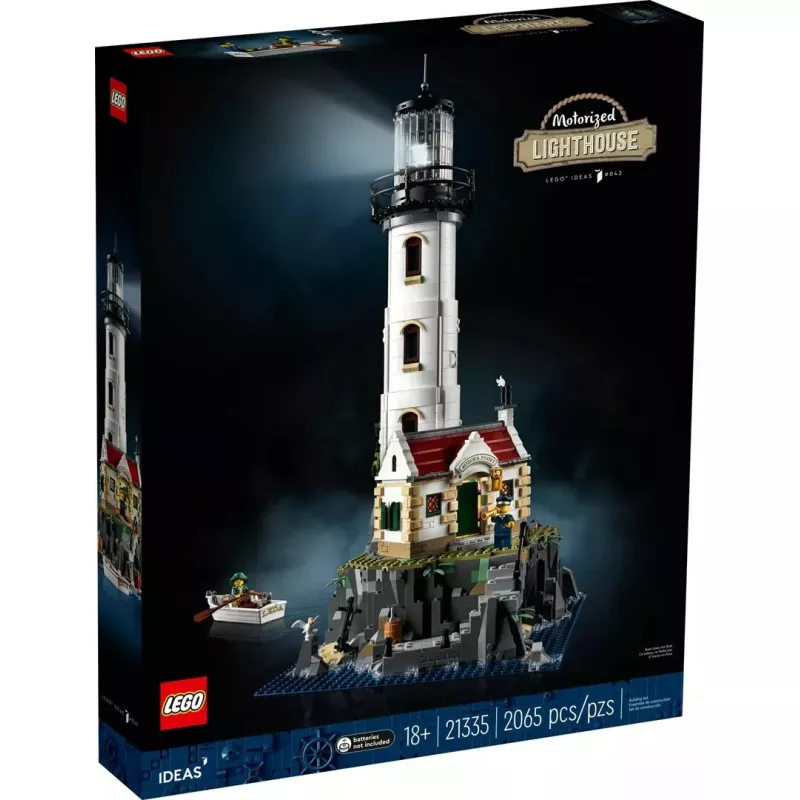 LEGO Ideas 21335 Motorisierter Leuchtturm – 2.065 Teile, motorisiertes rotierendes Licht, ab 18