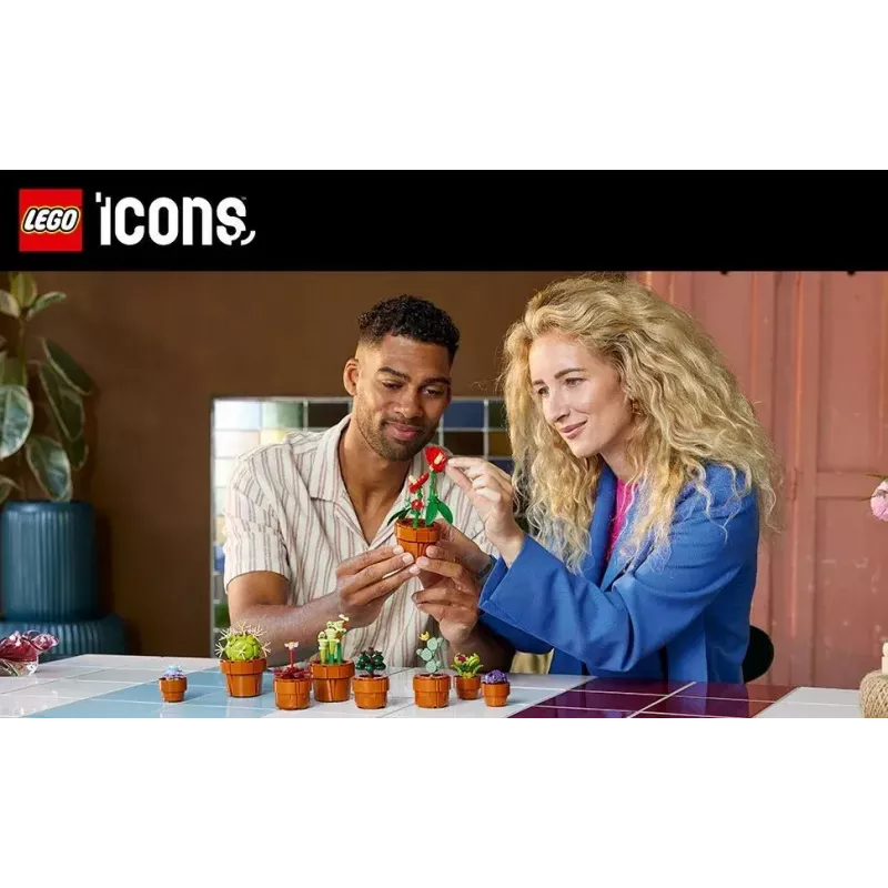 LEGO Icons Mini Pflanzen Set 10329 — 9 baubare kleine Pflanzenmodelle, 758 Teile, ab 18 Jahren