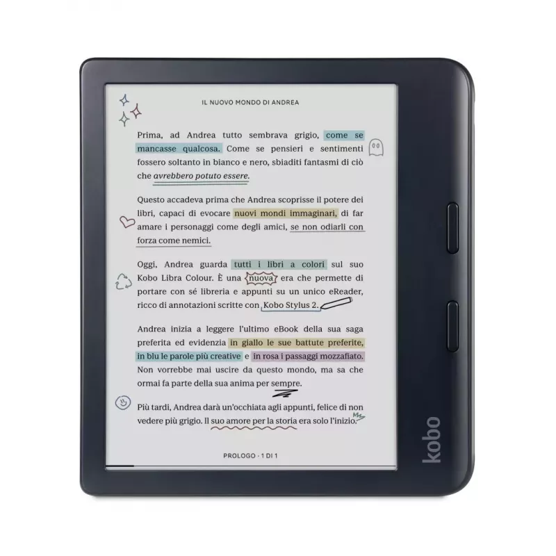 E-Book-Reader Kobo Libra Colour 7 Zoll E Ink Kaleido, 32 GB, 1264×1680, Wi‑Fi, Bluetooth, wasserfest, USB‑C
