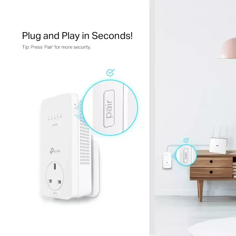 TP-Link TL-WPA8631P PowerLine Netzwerkadapter 300 Mbit/s Ethernet LAN Wi-Fi Weiß 1 Stück