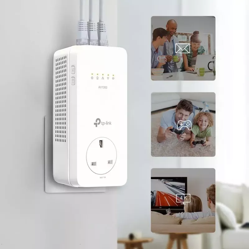 TP-Link TL-WPA8631P PowerLine Netzwerkadapter 300 Mbit/s Ethernet LAN Wi-Fi Weiß 1 Stück