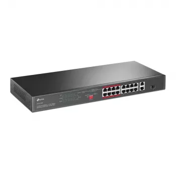 TP-Link 16-Port 10/100 Mbps + 2-Port Gigabit Rackmount PoE Switch mit 16-Port PoE+