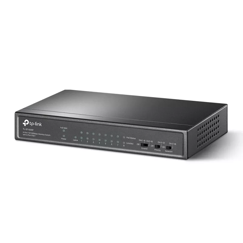 TP-Link 9-Port 10/100Mbps Desktop Switch mit 8-Port PoE+