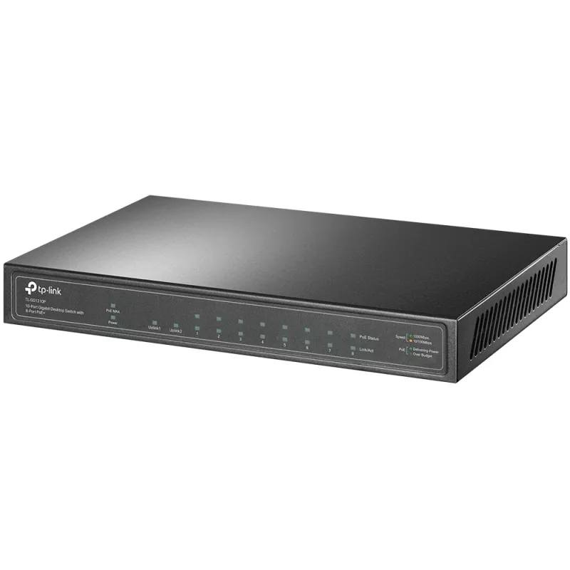 TP-Link TL-SG1210P Netzwerk-Switch Unmanaged Gigabit Ethernet (10/100/1000) Power over Ethernet (PoE) Grau
