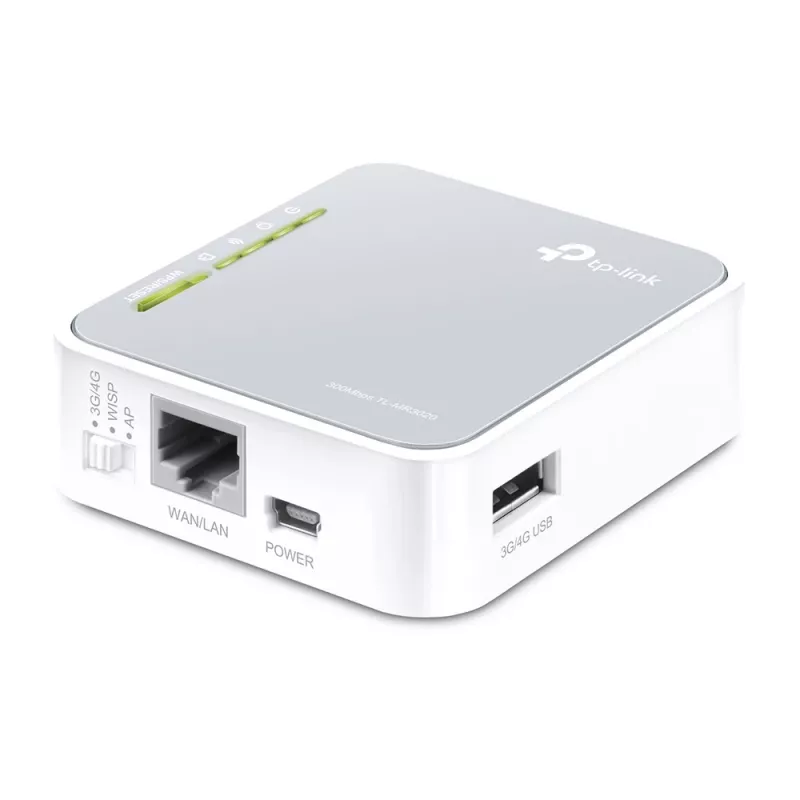 TP-Link TL-MR3020 WLAN-Router Fast Ethernet Single-Band (2,4 GHz) 4G Silber, Weiß
