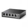 TP-Link 5-Port 10/100Mbps Desktop PoE Switch mit 4-Port, Unmanaged, Fast Ethernet (10/100), Vollduplex, Power over Ethernet (PoE)