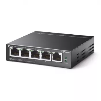 TP-Link 5-Port 10/100Mbps Desktop PoE Switch mit 4-Port, Unmanaged, Fast Ethernet (10/100), Vollduplex, Power over Ethernet (PoE)