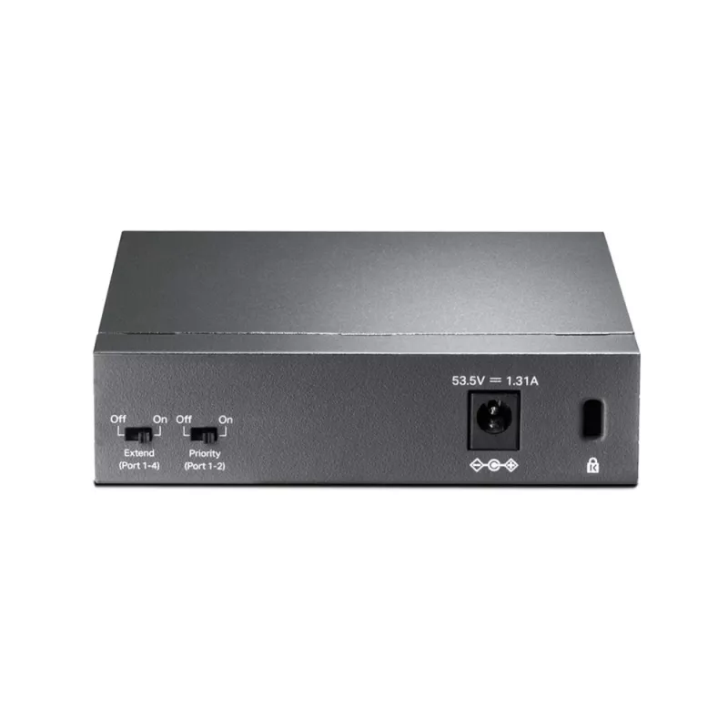 TP-Link 5-Port 10/100Mbps Desktop PoE Switch mit 4-Port, Unmanaged, Fast Ethernet (10/100), Vollduplex, Power over Ethernet (PoE)
