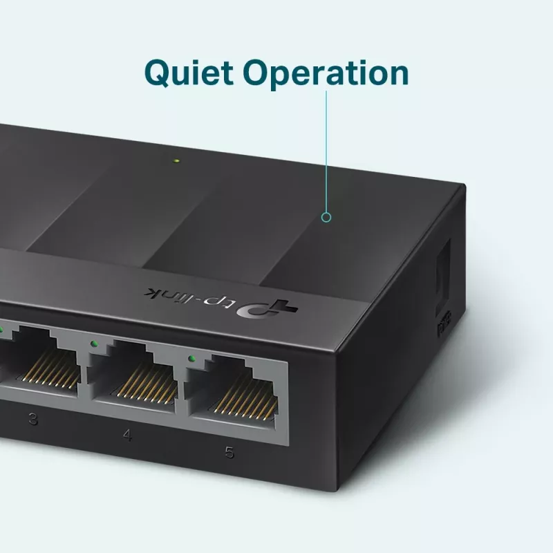 TP-Link 5-Port 10/100/1000Mbps Desktop Network Switch, Unmanaged, Gigabit Ethernet (10/100/1000), Wandmontierbar