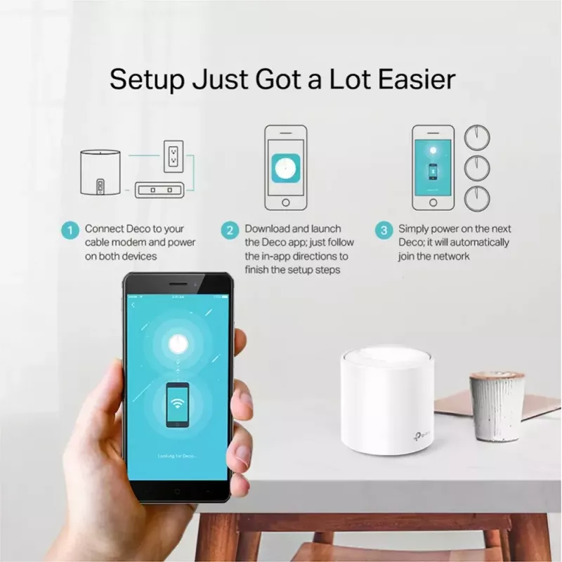 TP-Link AX1800 Whole Home Mesh Wi-Fi 6 System, 3er-Pack