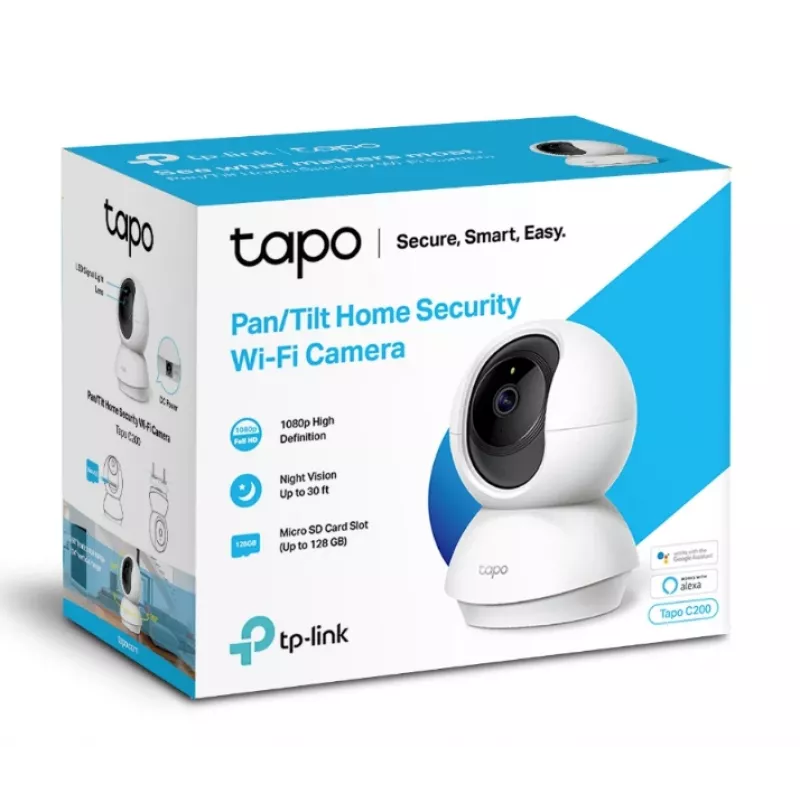 TP-Link Tapo Pan/Tilt Home Security WiFi Camera, IP security camera, Indoor, Wireless, 2400 MHz, FCC, IC, CE, NCC, Ceiling